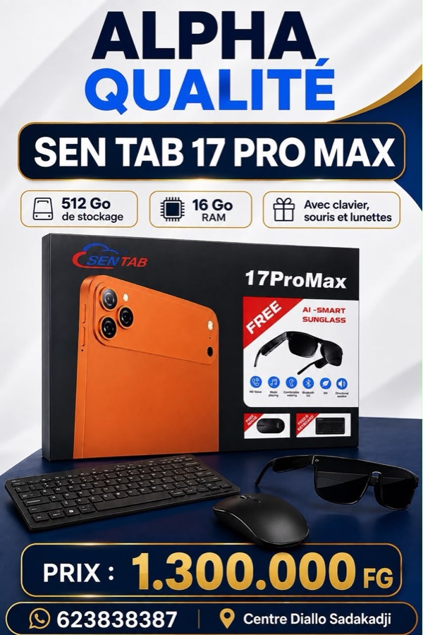 Tablette 17 pro Max sentant