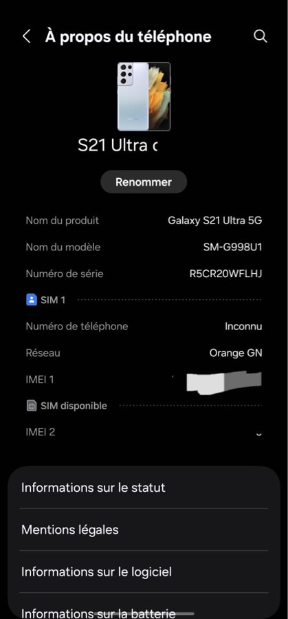 Samsung Galaxy s21 ultra 5g