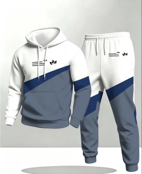 Ensemble sweat-shirt à capuche tendance automne-hiver pour homme, style streetwear décontracté.