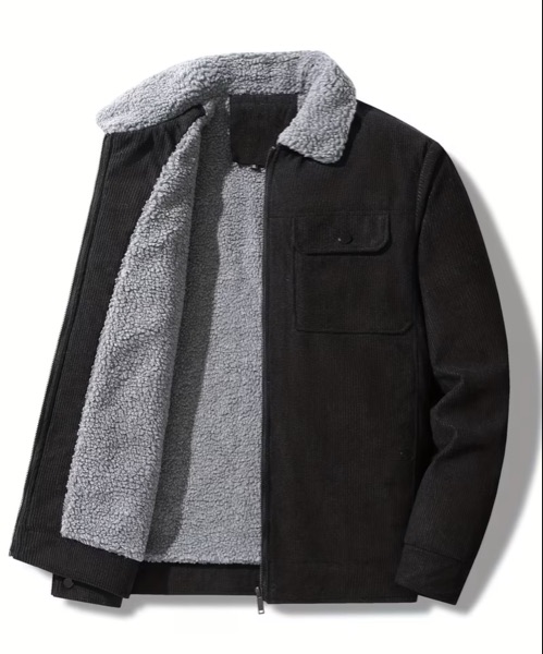 Nouvelle veste polaire en velours épaisse et chaude pour homme