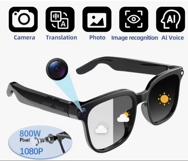 Lunettes intelligentes Al CY05, avec caméra 800MP