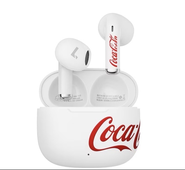 Écouteurs sans fil Coca-Cola T65Pro, réduction active du bruit, conception intra-auriculaire idéale