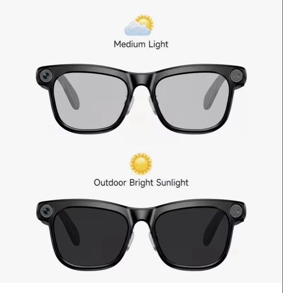 Lunettes intelligentes IA, équipées d'une caméra