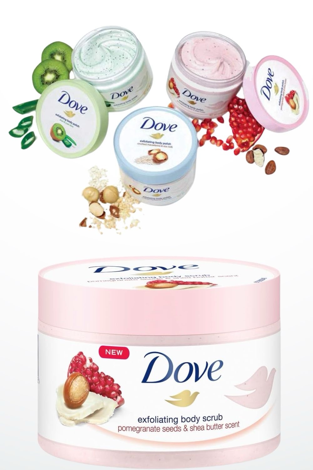 🌸 Gommage Dove Corps Exfoliant – Pour une peau douce et lumineuse chaque jour