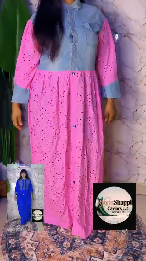 L’ensemble une jupe et un haut plus la ceinture en coton très classe et confortable