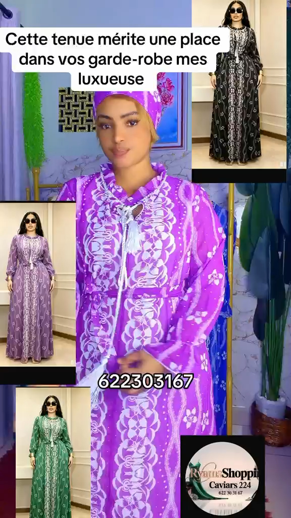 L’ensemble une jupe et un haut plus la ceinture en coton très classe et confortable