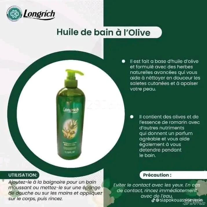 Huile de bain d'olive